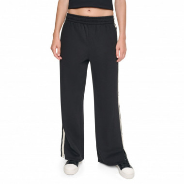 Dkny Pantal&oacute;n de tiro alto y pierna recta DP6P3936-BLK