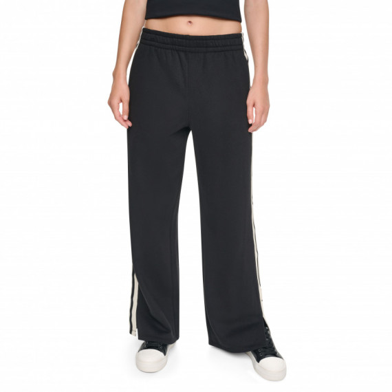Dkny Pantalón de tiro alto y pierna recta DP6P3936-BLK