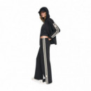 Dkny Pantalón de tiro alto y pierna recta DP6P3936-BLK