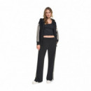 Dkny Pantalón de tiro alto y pierna recta DP6P3936-BLK