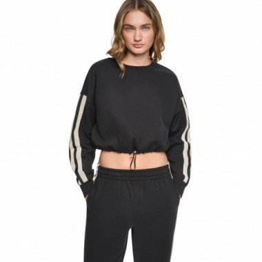 Dkny Sudadera cropped de cuello redondo DP6T1869-BLK