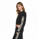 Dkny Sudadera cropped de cuello redondo DP6T1869-BLK