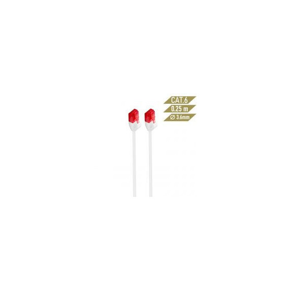 Latiguillo Red EWENT Slim RJ-45 CAT.6 - 0.5 M. Utp
