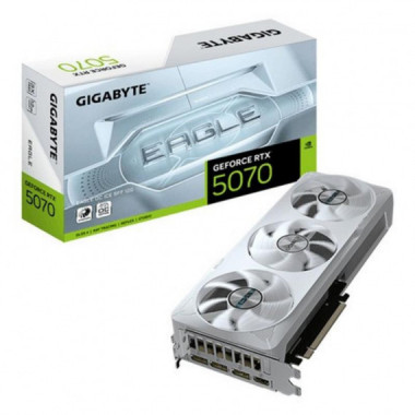 Tarjeta de Video Gigabyte NVIDIA RTX 5070 Eagle OC Ice SFF 12GB GDDR7 PCIe 5.0 White