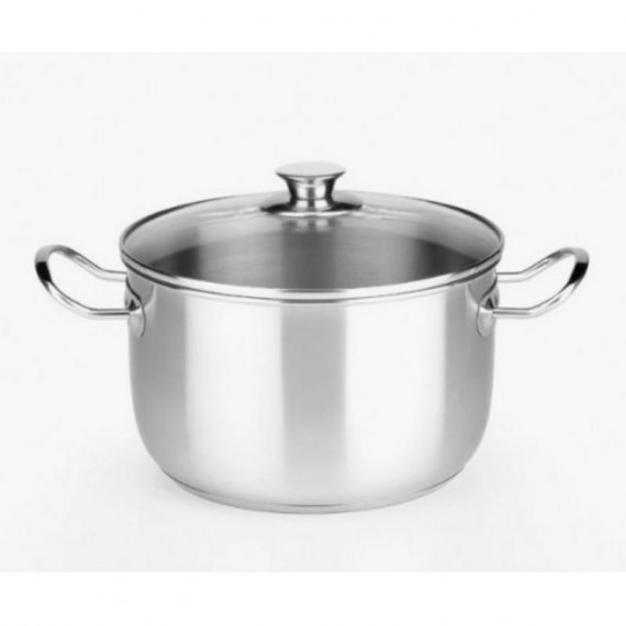 Olla de Acero Inoxidable 16 cm con Tapa de Cristal Chef Monix