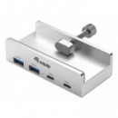 Hub Equip USB-C EQ128967 Clip Ajustable Gris