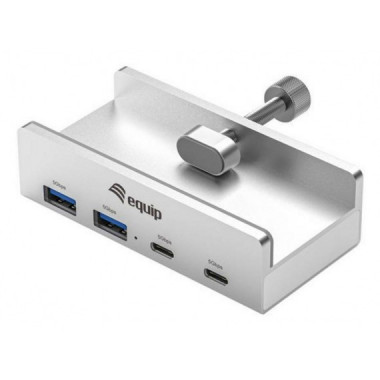 Hub Equip USB-C EQ128967 Clip Ajustable Gris