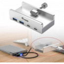 Hub Equip USB-C EQ128967 Clip Ajustable Gris