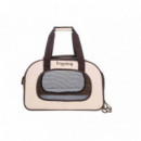 FREEDOG transportin Traveltails crema y chocolate 45x23x30 c