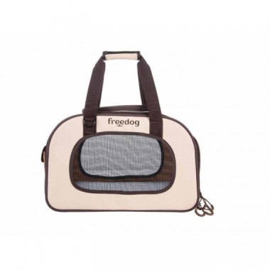 FREEDOG transportin Traveltails crema y chocolate 45x23x30 c