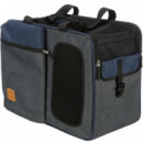 TRIXIE mochila Tara 2 en 1 gris y azul 25x38x50 cm