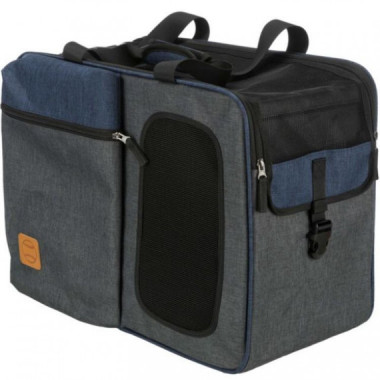 TRIXIE mochila Tara 2 en 1 gris y azul 25x38x50 cm