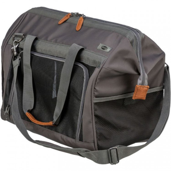 TRIXIE bolso Finlay negro y gris 43x26x32 cm