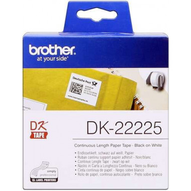 Cinta Papel Continua BROTHER Blanca 38MM 30.48M (DK22225)