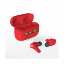 Auriculares Inalámbricos Nintendo Super Mario rojo