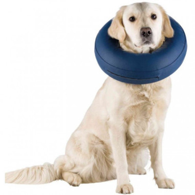 TRIXIE Collar Protector Inflable Azul M