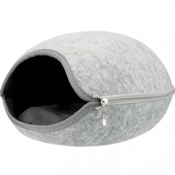 TRIXIE Gato Cueva Suave Luna Fieltro Gris Claro 40X24X46 Cm