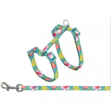 TRIXIE Gato Arnes con Correa Flores 1X27-45 Cm