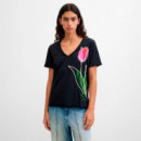 Camiseta Estampado Floral