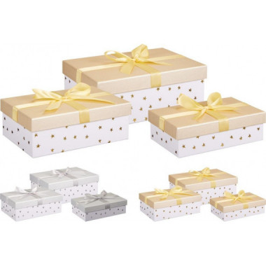 Caja Regalo Set de 3 Unidades con Estrellas