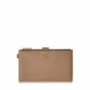 Amorette Slg Dbl Zip Organizer Beige  GUESS