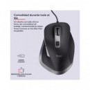 TRUST Raton Con Cable CONFORTABLE FYDA Negro 24728