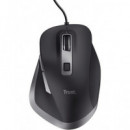 TRUST Raton Con Cable CONFORTABLE FYDA Negro 24728