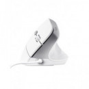 TRUST Raton Ergonomico BAYO II Con Cable Blanco Angulo Vertical 25397