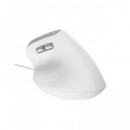 TRUST Raton Ergonomico BAYO II Con Cable Blanco Angulo Vertical 25397