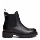 Botines Chelsea de Piel con Tacos  TOMMY HILFIGER