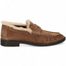 Mocasin Pliegues Borrego ante Taupe  ANOTHER TREND