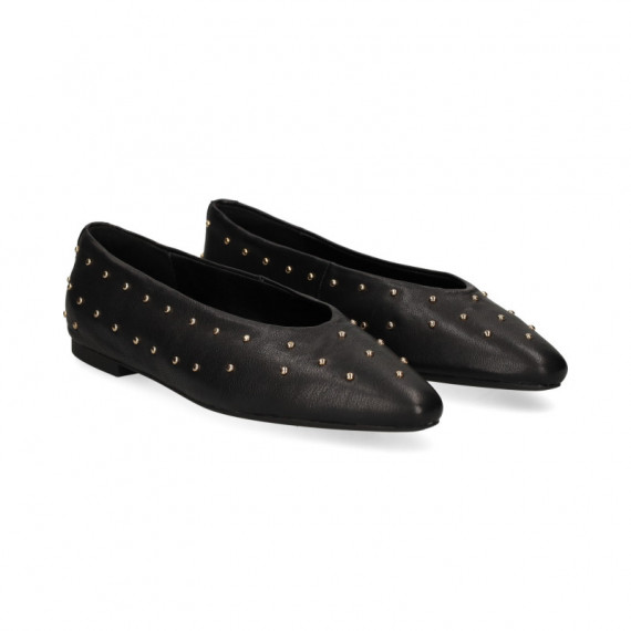 Bailarina Tachas Piel Negro  ANOTHER TREND