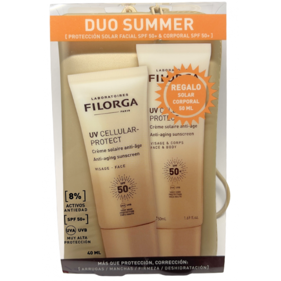 FILORGA PACK DUO SUMMER CREMA FACIAL + CREMA SOLAR CARA Y CUERPO + NECESER