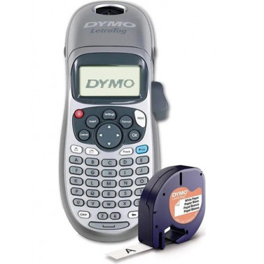 DYMO Etiquetadora Roturaldora Letratag 100H Incluye 4 PIlas+ Cinta Blanca 12mmx4mm