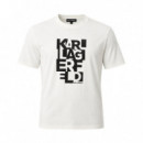 Camiseta de algodón con logo estampado para hombre
