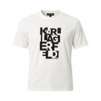 Camiseta de Algodón con Logo Estampado para Hombre  KARL LAGERFELD