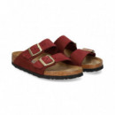 SANDALIA 2 HEBILLAS NOBUCK BURDEOS