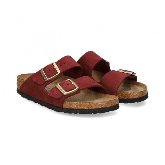 SANDALIA 2 HEBILLAS NOBUCK BURDEOS