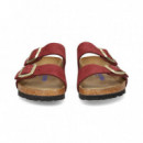 SANDALIA 2 HEBILLAS NOBUCK BURDEOS