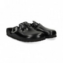 ZUECO TACHUELAS PLANTILLA PIEL NEGRO
