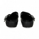 ZUECO TACHUELAS PLANTILLA PIEL NEGRO