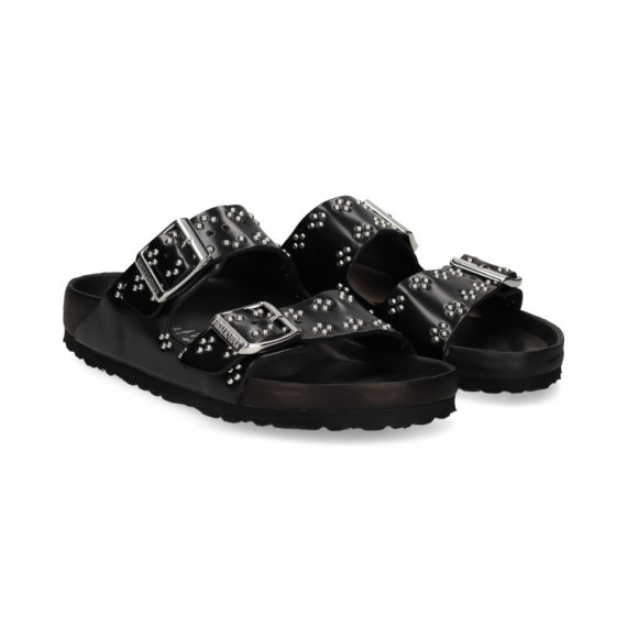 2 HEBILLAS TACHUELAS PIEL NEGRO