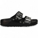 2 HEBILLAS TACHUELAS PIEL NEGRO