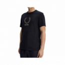 Camiseta Fred Perry outline laurel negra