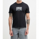 Camiseta Armani Exchange azul marina logotipo