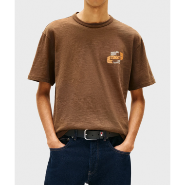 Camiseta Tommy Jeans Novelty marron