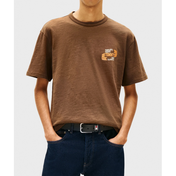 Camiseta Tommy Jeans Novelty marron