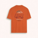 REGULAR T-SHIRT VAN TERRACOTA
