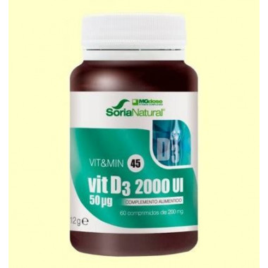 VITAMINA D3 2000UI 60 COMPRIMIDOS  SORIA NATURAL