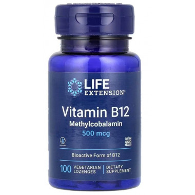 VITAMINA B12 METILCOBALAMINA 500MCGR  100COMP LIFEEXTENSION